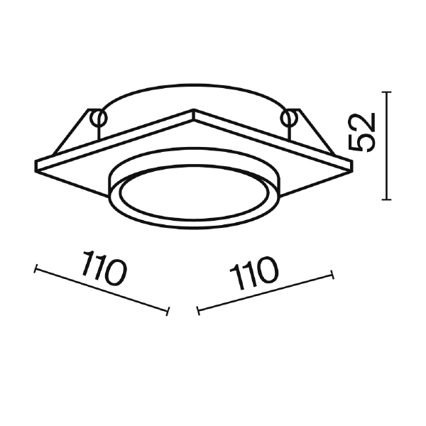 Встраиваемый светильник Hoop DL086-GX53-SQ-W