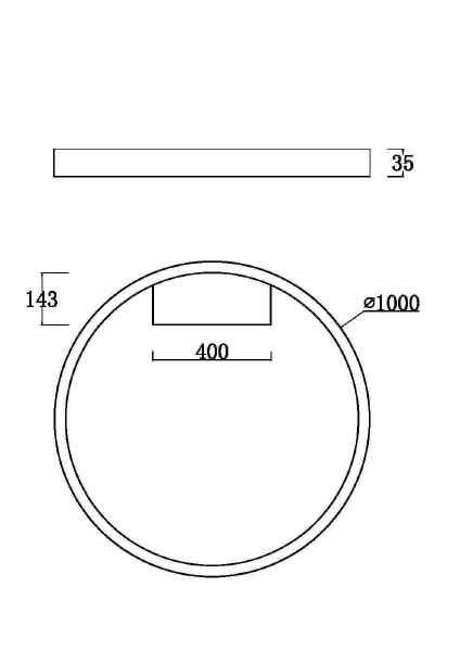 Светильник потолочный Rim MOD058CL-L65B3K