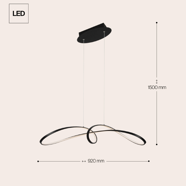 Подвесная люстра Curve MOD156PL-L52B4K