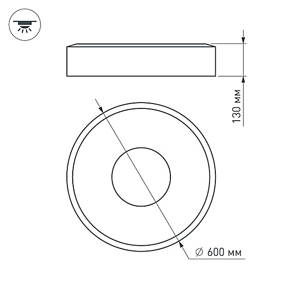 Светильник потолочный TOR RING 022136(1)