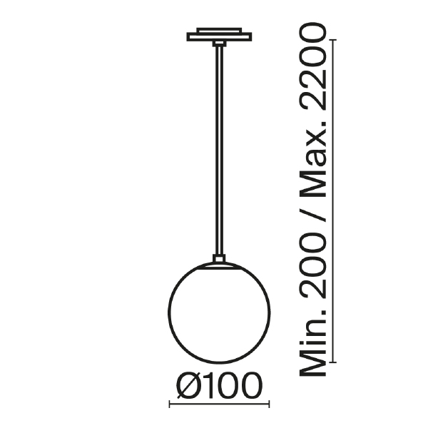 Светильник подвесной LUNA P039PL-5W3K-10INS-B