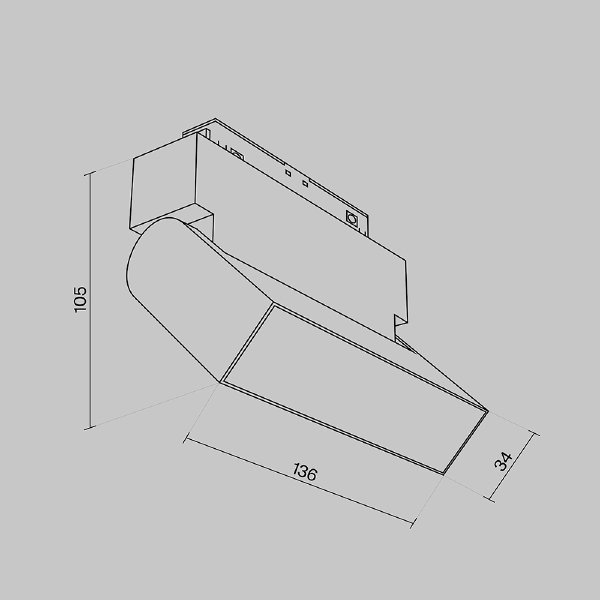 Трековый светильник Basis Rot Gravity TR075-2-10W3K-B