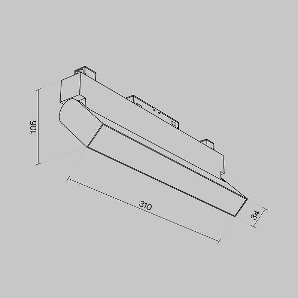 Трековый светильник Basis Rot Gravity TR075-2-20W4K-W