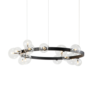 Подвесная люстра Art Deco Bubble 771120 (KM1294P-15 black/clear)