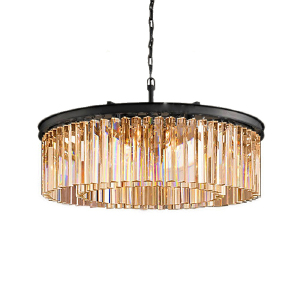 Подвесная люстра 1920s Odeon KR0387P-10B black/amber