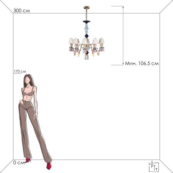 Подвесная люстра Grace 10203/10 Mult