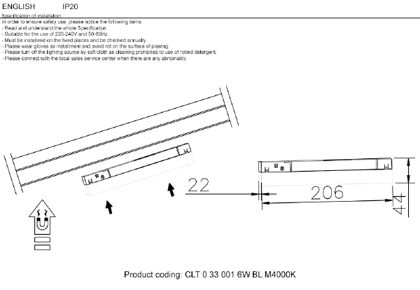 Трековый светильник Clt 0.33 CLT 0.33 001 6W BL M4000K