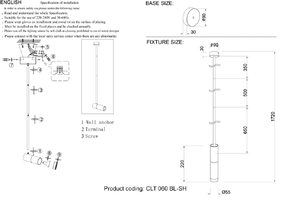 Аксессуар Clt Crystal Lux Technical CLT 060_01 BL-SH