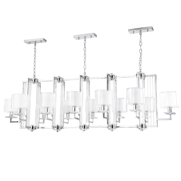 Подвесная люстра Nicolas NICOLAS SP12 L1600 NICKEL/WHITE