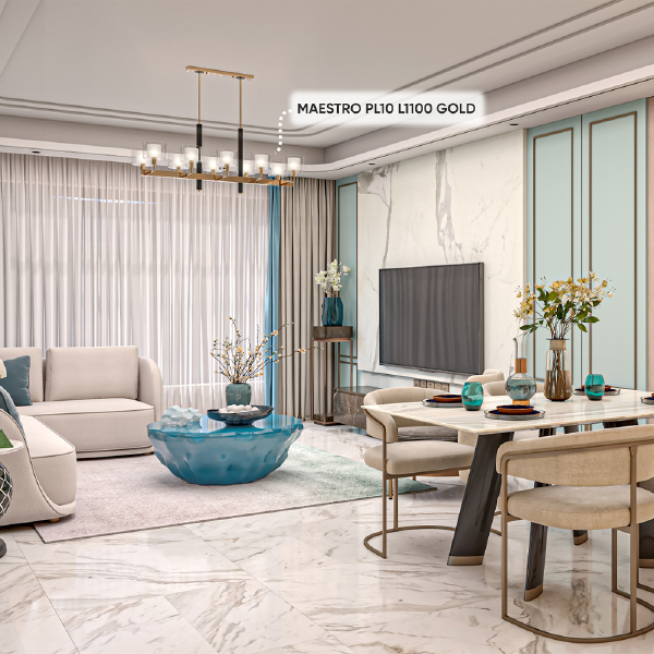 Люстра на штанге Maestro MAESTRO SP-PL10 L1100 GOLD