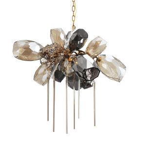 Подвесная люстра Britannica 8898P/AL gold/smoky