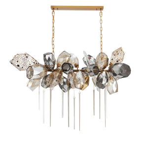 Подвесная люстра Britannica 8898P/BL gold/smoky