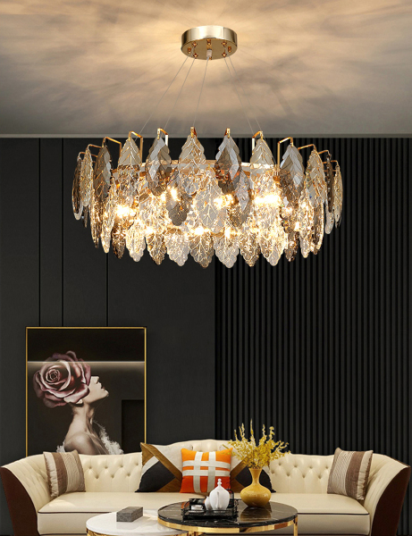 Подвесная люстра D8011P D8011P/R-1000 gold/smoky