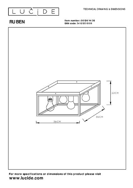 Потолочная люстра Ruben 00124/14/30