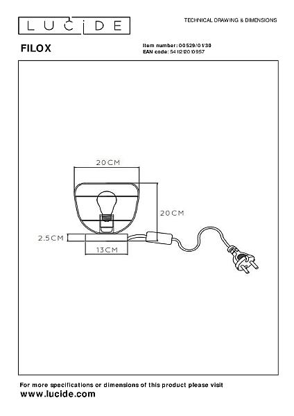 Настольная лампа Filox 00529/01/30
