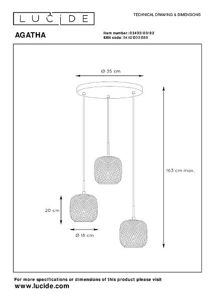 Светильник подвесной Agatha 03433/03/02