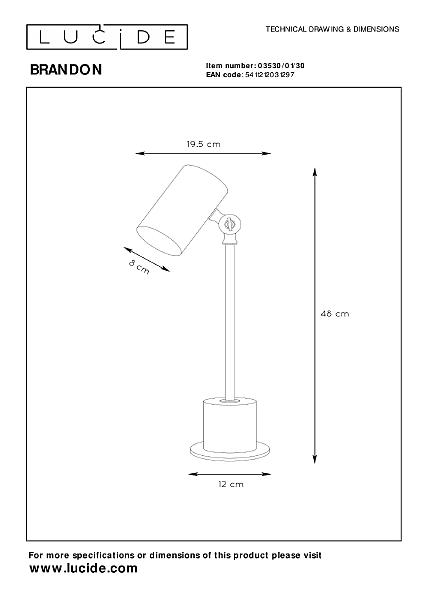 Настольная лампа Brandon 03530/01/30