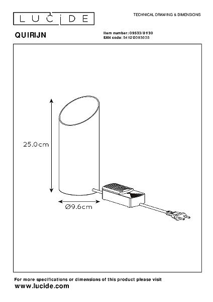 Настольная лампа Quirijn 09533/01/30