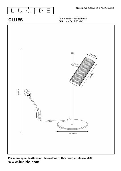 Настольная лампа Clubs 09539/01/31