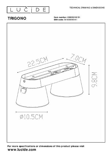 Светильник потолочный Trigono 09935/02/31