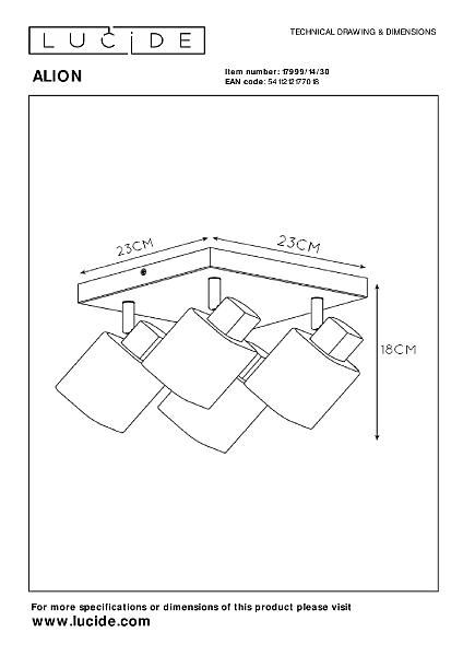 Светильник спот Alion 17999/14/30