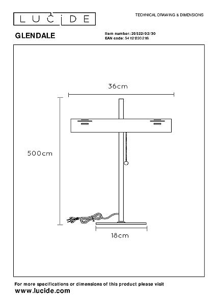 Настольная лампа Glendale 20522/02/30