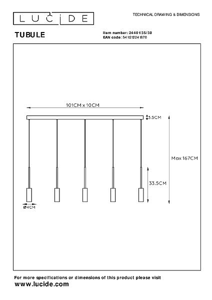 Светильник подвесной Tubule 24401/35/30