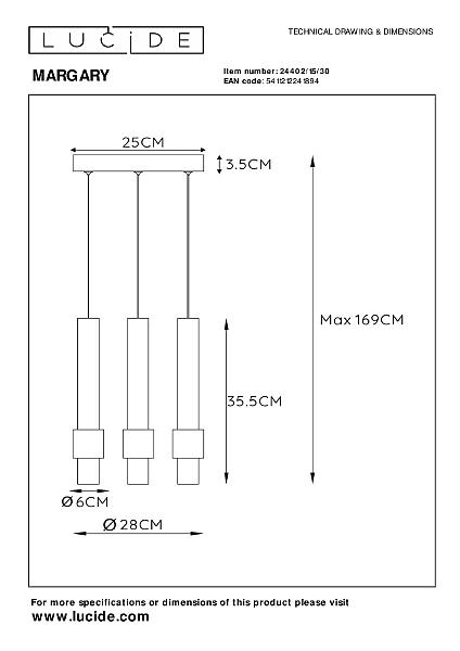 Светильник подвесной Margary 24402/15/30