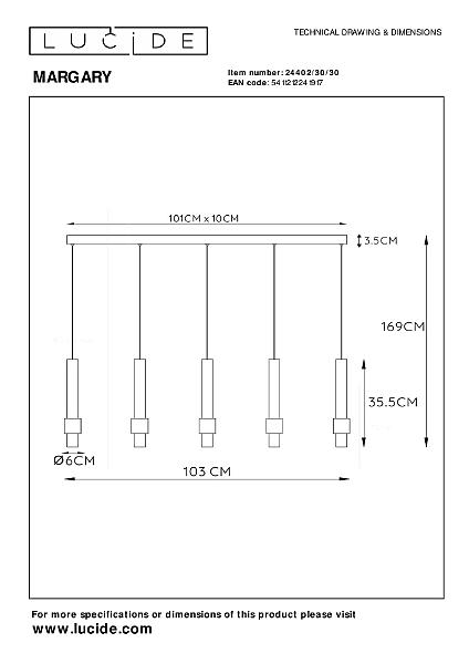 Светильник подвесной Margary 24402/30/30