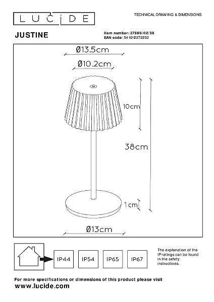 Уличный наземный светильник Justine 27889/02/38