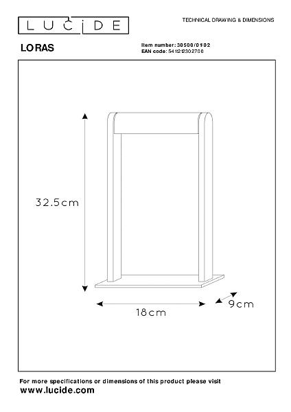 Настольная лампа Loras 30500/01/02