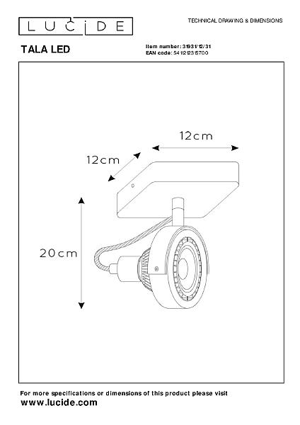 Светильник спот Tala Led 31931/12/31