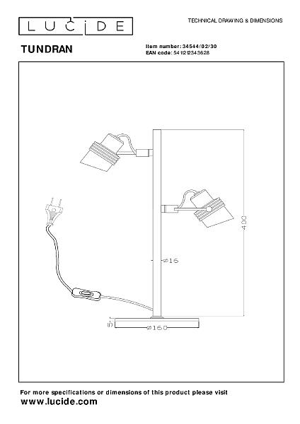Настольная лампа Tundran 34544/02/30
