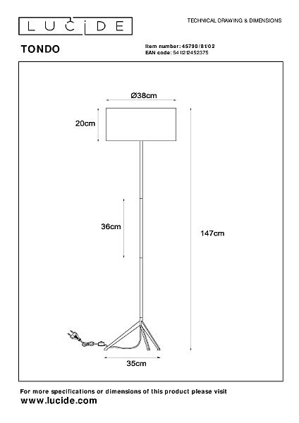 Торшер Tondo 45790/81/02