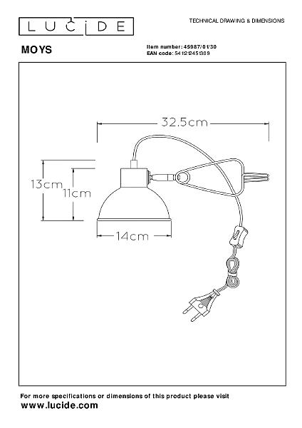 Настольная лампа Moys 45987/01/30