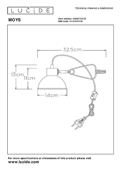 Настольная лампа Moys 45987/01/33
