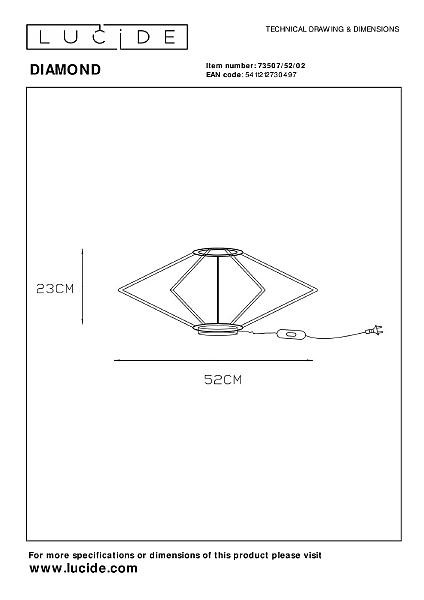Настольная лампа Diamond 73507/52/02