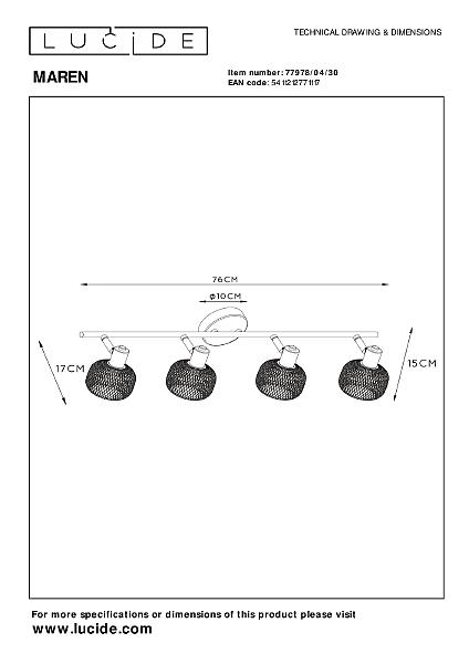 Светильник спот Maren 77978/04/30