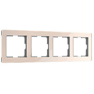 Рамка Werkel W0042743/ Рамка на 4 поста Acrylic (айвори)