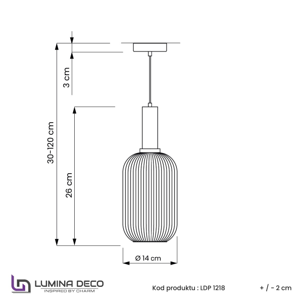 Светильник подвесной Lumina Deco LDP 1218-1 GY+BK