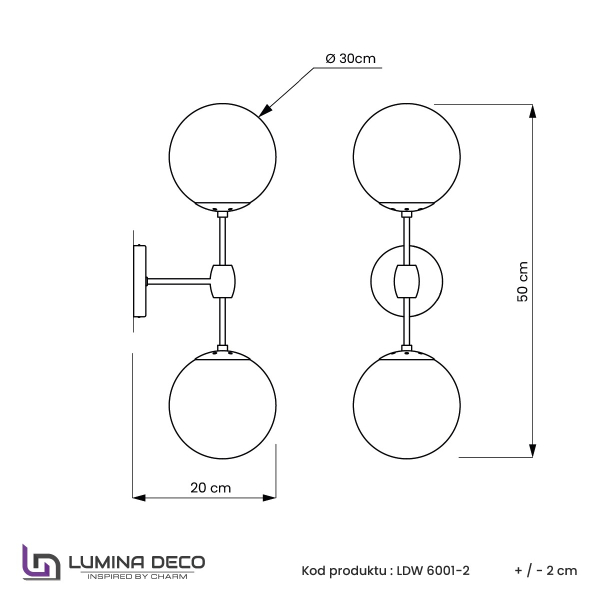 Настенное бра Lumina Deco LDW 6001-2 MD