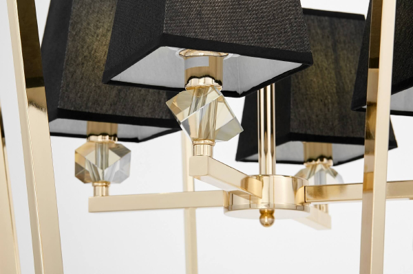 Подвесная люстра Lumina Deco LDP 1249-4 GD+BK