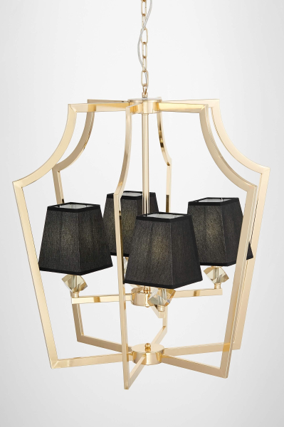 Подвесная люстра Lumina Deco LDP 1249-4 GD+BK
