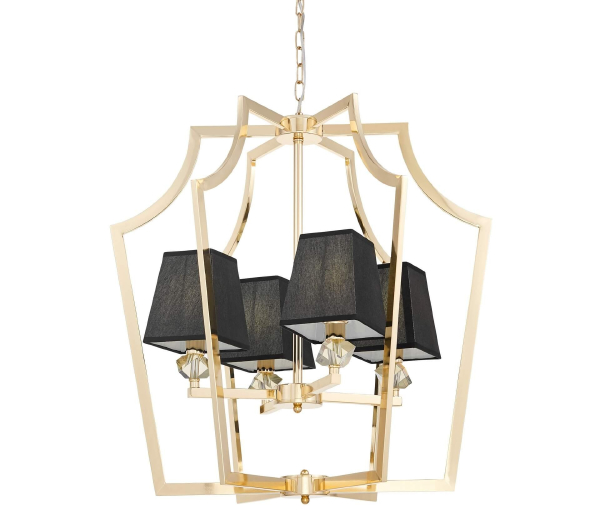 Подвесная люстра Lumina Deco LDP 1249-4 GD+BK