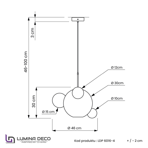 Светильник подвесной Neroni LDP 6016-3+1 GD