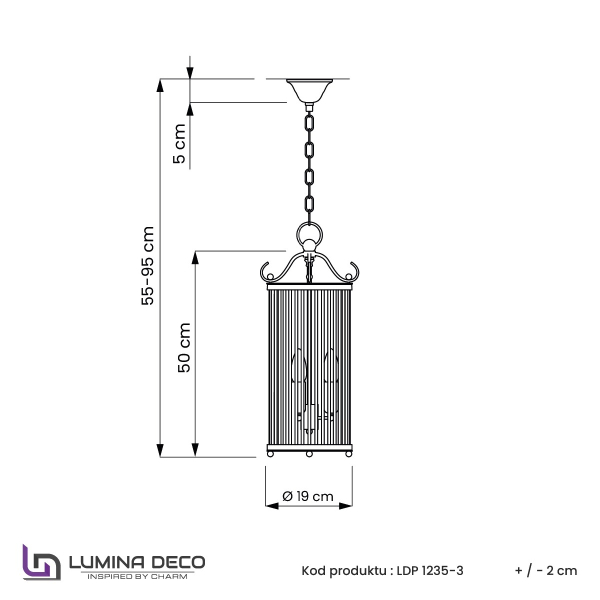 Светильник подвесной Boston LDP 1235-3 CHR