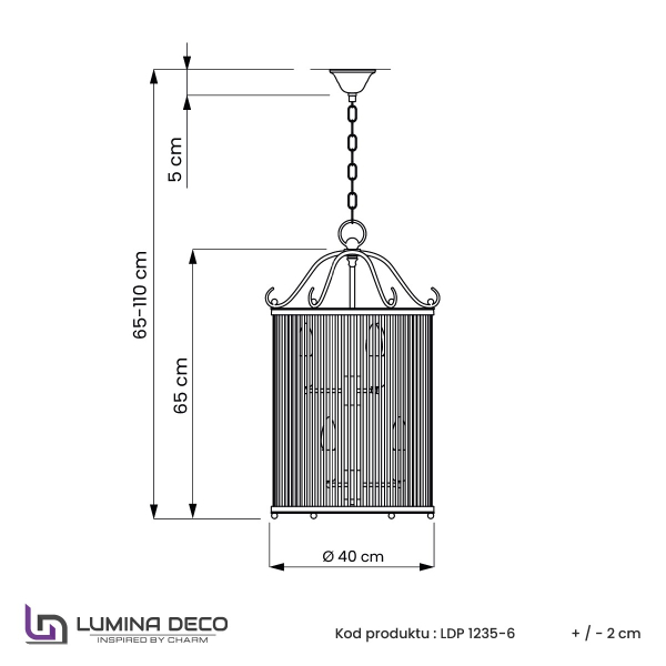 Подвесная люстра Boston LDP 1235-6 CHR