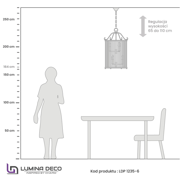 Подвесная люстра Boston LDP 1235-6 CHR