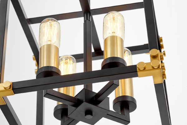 Люстра на штанге Waldorf LDP 1140-4 BK+MD