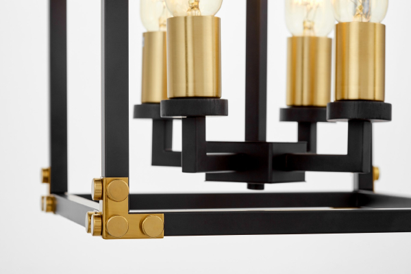 Люстра на штанге Waldorf LDP 1140-4 BK+MD